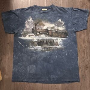 Vintage 90s The Mountain Tye Dye Train Tee